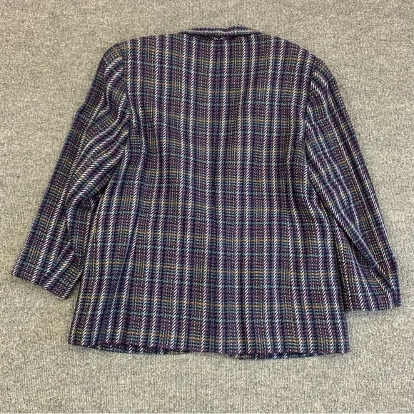 Y2K Alia Petites Wool Blend Plaid Blazer - Picture 3 of 9